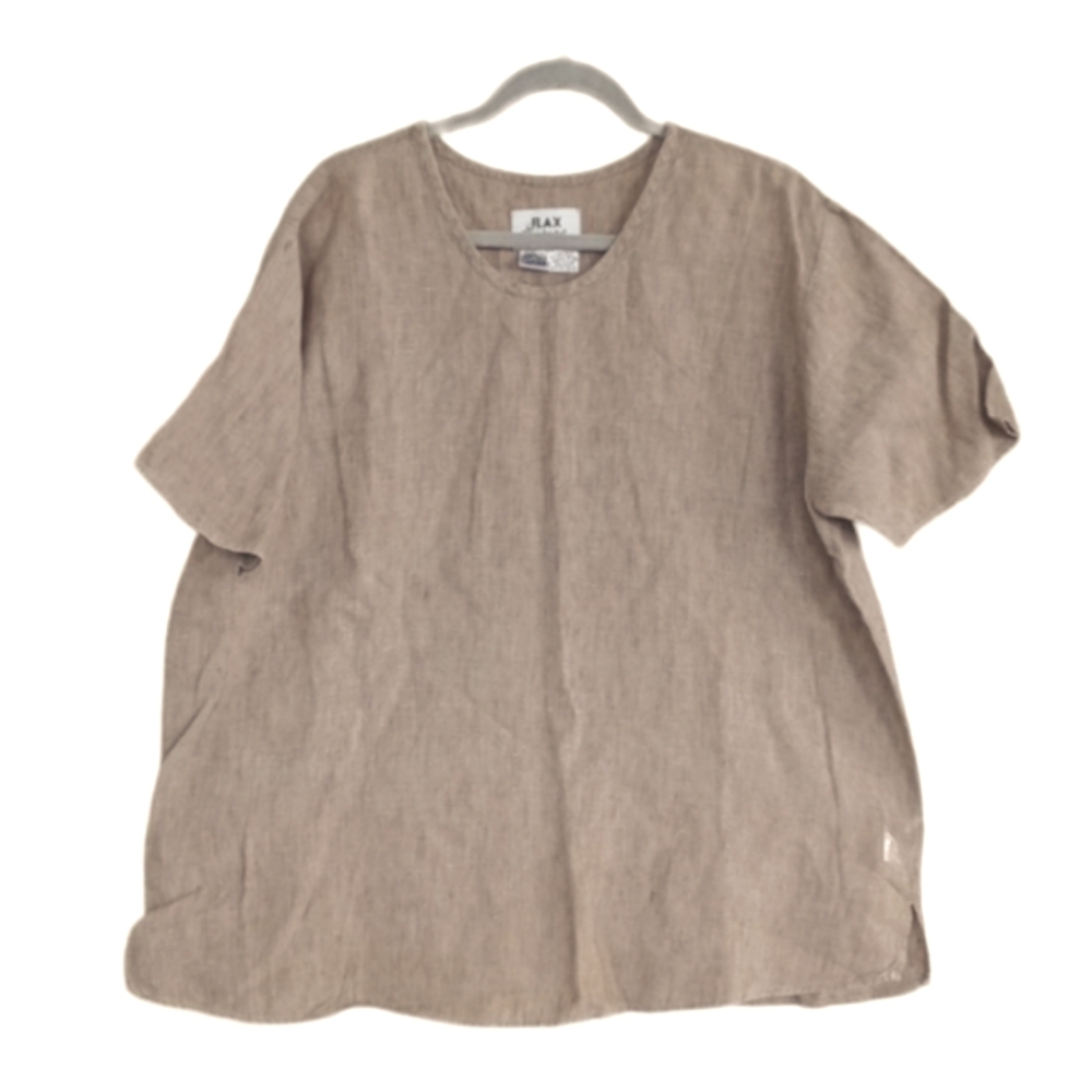 Flax Tan Linen Top